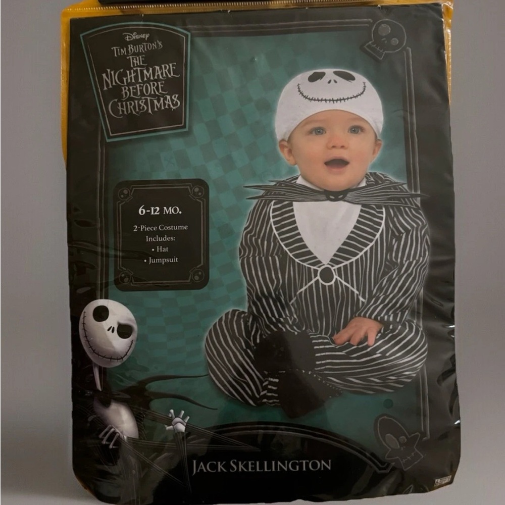 Disney Tim Burton's Jack Skellington Baby Costume - Black and White